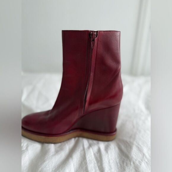 Manon wedge ankle boot size 6.5 red//37 - Picture 3 of 5